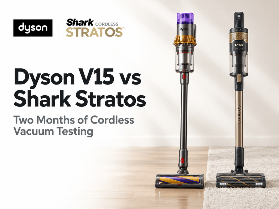 Dyson V15 vs Shark Stratos: Cordless Vacuum Testing After Two Months